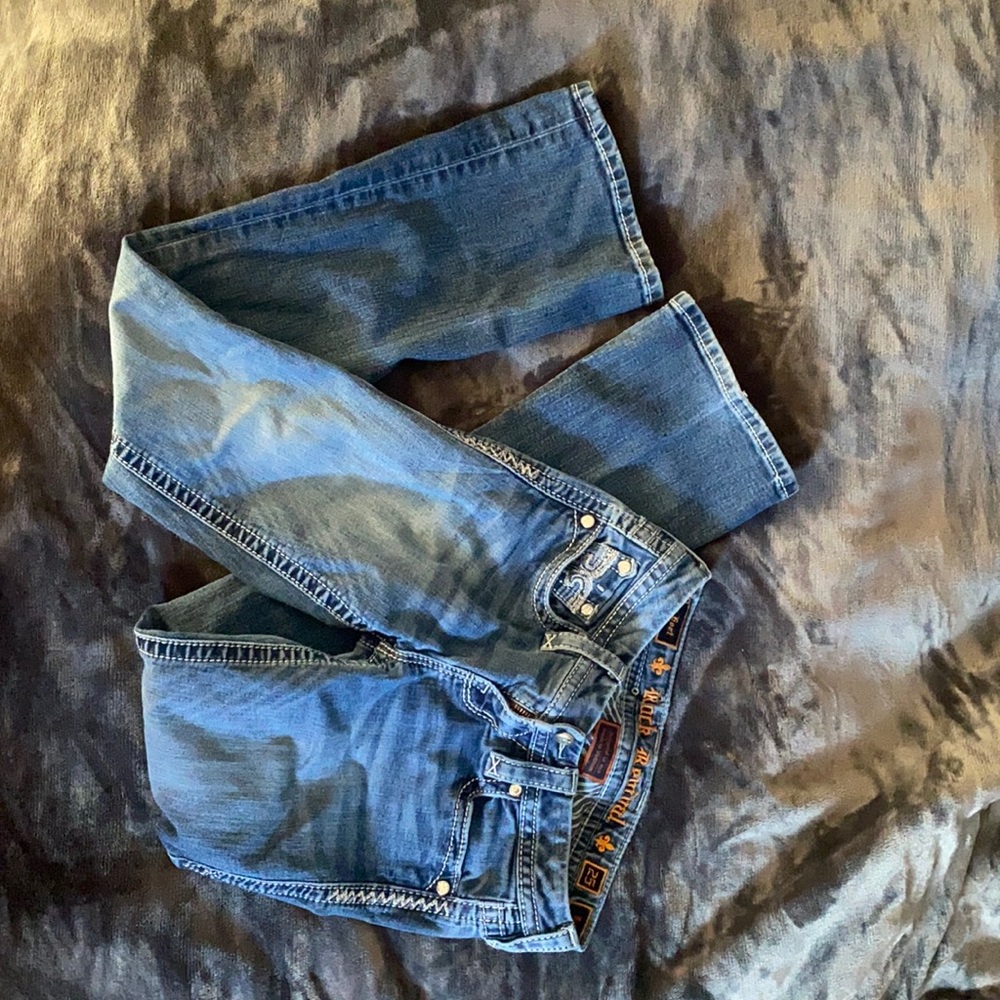 Rock revival bootcut blue jeans size 25